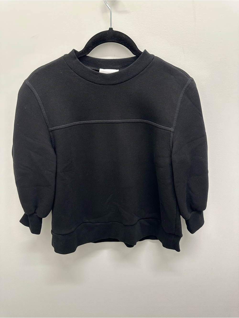 G Label - Cutler Puff Sleeve Sweatshirt - size s- black